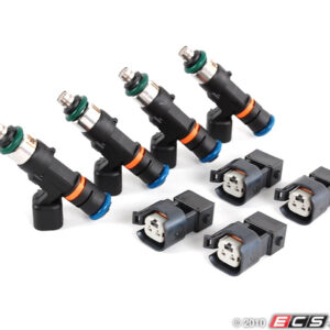 Bosch 550cc Fuel Injectors - Set of 4 with Plug Adaptors - For 1.8T Engine