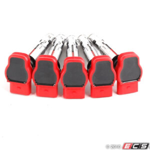 OEM Red R8 Ignition Coil Pack Set for TT RS 8J and RS3 (2.5TFSI )