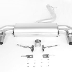 Remus Exhaust Non-Resonated Cat back System Left/Right with 4 tail pipes 102 mm angled, straight cut, chromed - Golf Mk7 Hatchback 2.0 R 228 kW CJXG 2017-